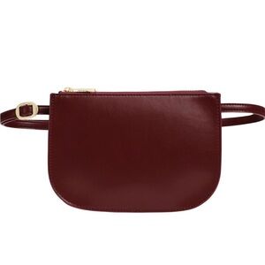Elegant Burgundy Leather Crossbody Bag